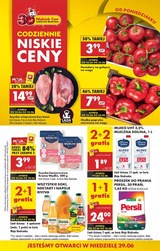 Biedronka - gazetka promocyjna Od poniedziałku, Z ladą tradycyjną od poniedziałku 23.06 do niedzieli 29.06