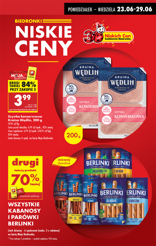 Biedronka - gazetka promocyjna Od poniedziałku, Z ladą tradycyjną od poniedziałku 23.06 do niedzieli 29.06 - strona 5