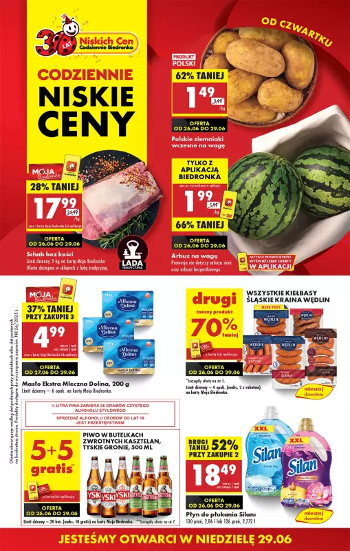 Biedronka - gazetka promocyjna Od czwartku, Z ladą tradycyjną od czwartku 26.06 do środy 02.07