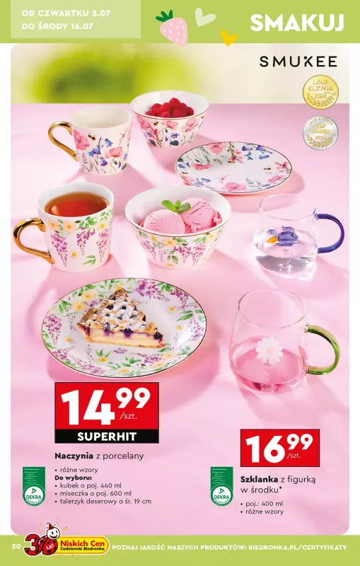 Biedronka - gazetka promocyjna Okazje tygodnia od poniedziałku 30.06 do środy 16.07 - strona 22