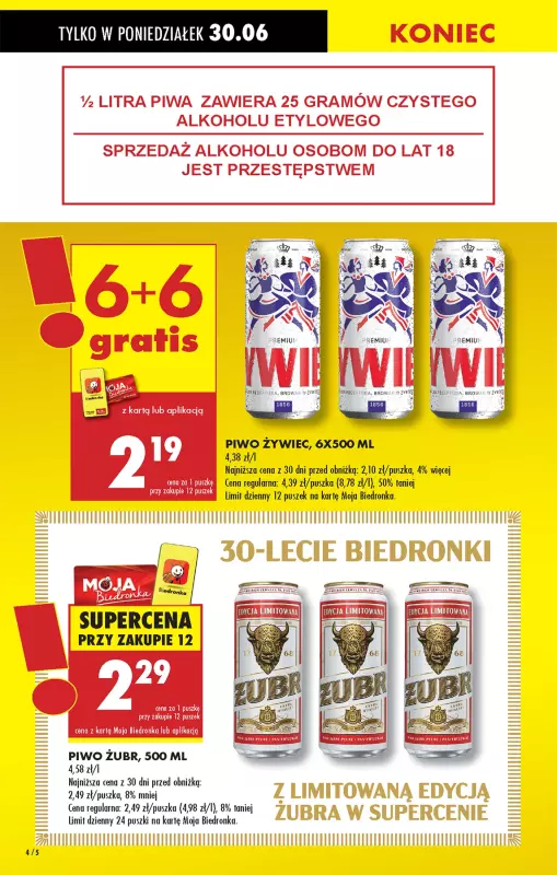 Biedronka - gazetka promocyjna Od poniedziałku, Z ladą tradycyjną od poniedziałku 30.06 do niedzieli 06.07 - strona 6