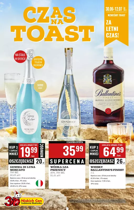 Biedronka - gazetka promocyjna Czas na toast od poniedziałku 30.06 do soboty 12.07