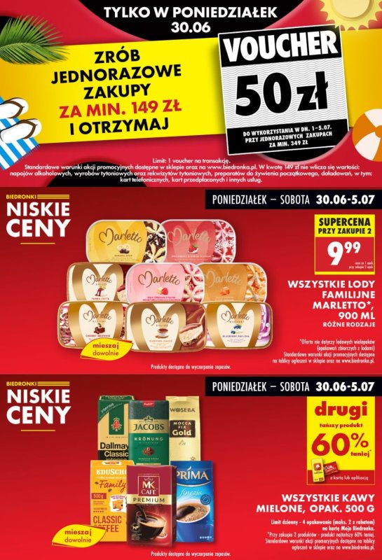 Biedronka - gazetka promocyjna Biedronkowe oszczędności od poniedziałku 30.06 do środy 02.07 - strona 2