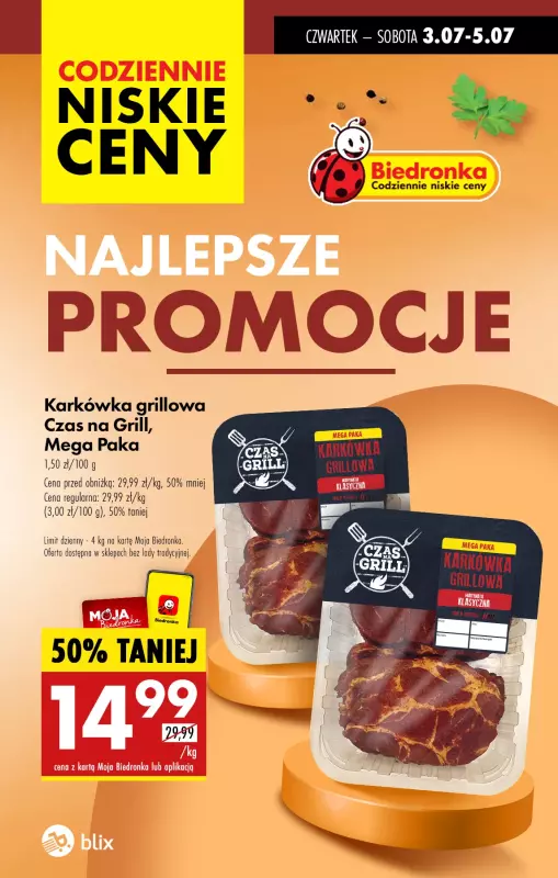 Biedronka - gazetka promocyjna Najlepsze promocje na GRILLA i nie tylko!  