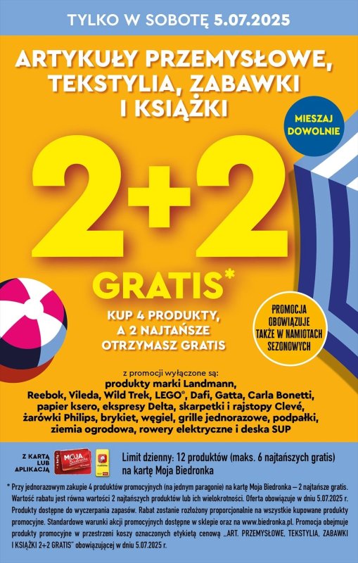 Biedronka - gazetka promocyjna Najtańsza sobota od soboty 05.07 do soboty 05.07 - strona 4