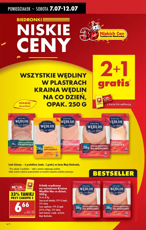 Biedronka - gazetka promocyjna Od poniedziałku, Z ladą tradycyjną od poniedziałku 07.07 do niedzieli 13.07 - strona 6