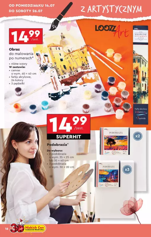 Biedronka - gazetka promocyjna Okazje tygodnia od 14.07 od poniedziałku 14.07 do środy 30.07 - strona 16