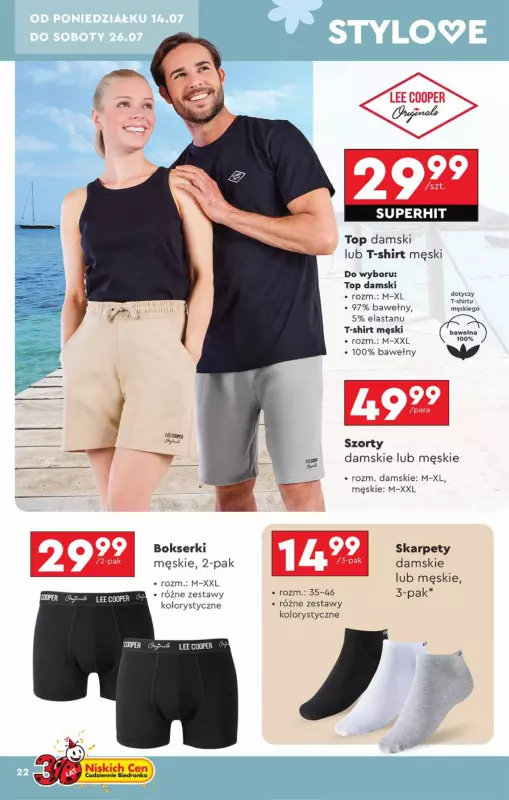Biedronka - gazetka promocyjna Okazje tygodnia od 14.07 od poniedziałku 14.07 do środy 30.07 - strona 22