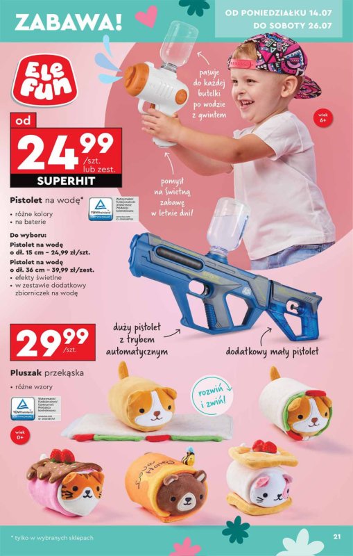 Biedronka - gazetka promocyjna Okazje tygodnia od 14.07 od poniedziałku 14.07 do środy 30.07 - strona 21