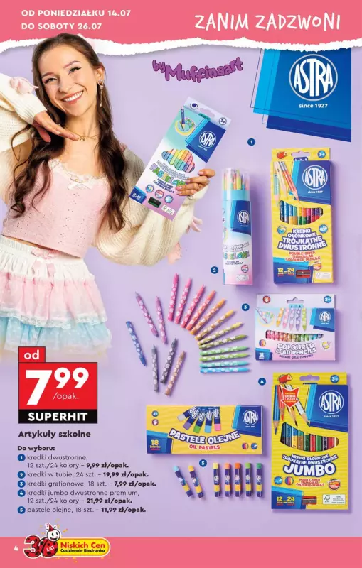 Biedronka - gazetka promocyjna Okazje tygodnia od 14.07 od poniedziałku 14.07 do środy 30.07 - strona 4
