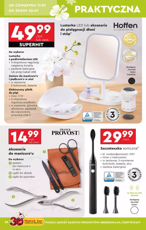 Biedronka - gazetka promocyjna Okazje tygodnia od 14.07 od poniedziałku 14.07 do środy 30.07 - strona 36
