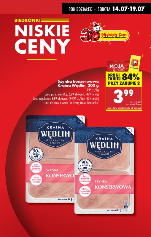 Biedronka - gazetka promocyjna Od poniedziałku, Z ladą tradycyjną od poniedziałku 14.07 do niedzieli 20.07 - strona 7