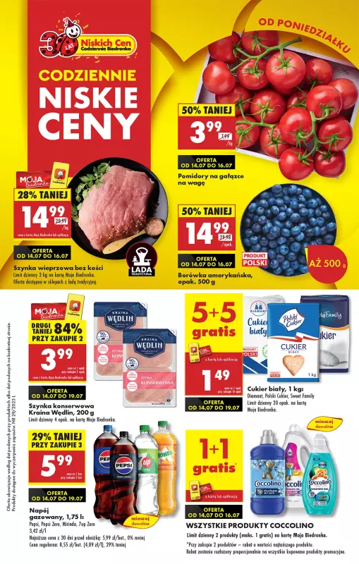 Biedronka - gazetka promocyjna Od poniedziałku, Z ladą tradycyjną  