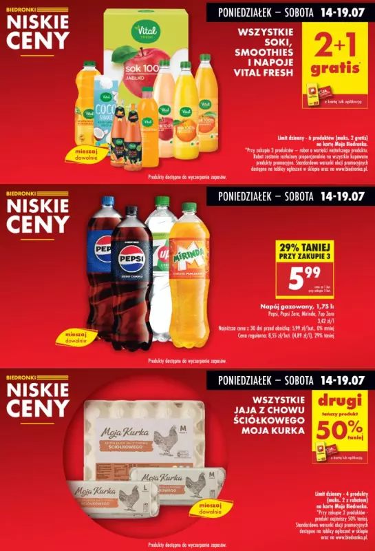 Biedronka - gazetka promocyjna Biedronkowe oszczędności od poniedziałku 14.07 do środy 16.07 - strona 6