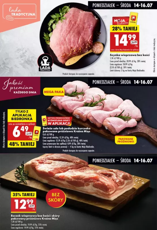 Biedronka - gazetka promocyjna Biedronkowe oszczędności od poniedziałku 14.07 do środy 16.07 - strona 4