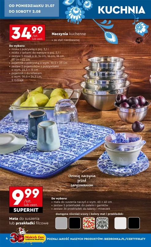 Biedronka - gazetka promocyjna Okazje tygodnia od 21.07 od poniedziałku 21.07 do środy 06.08 - strona 6