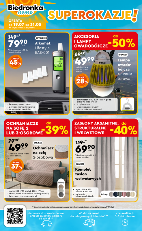 Biedronka - gazetka promocyjna Okazje tygodnia od 21.07 od poniedziałku 21.07 do środy 06.08 - strona 44