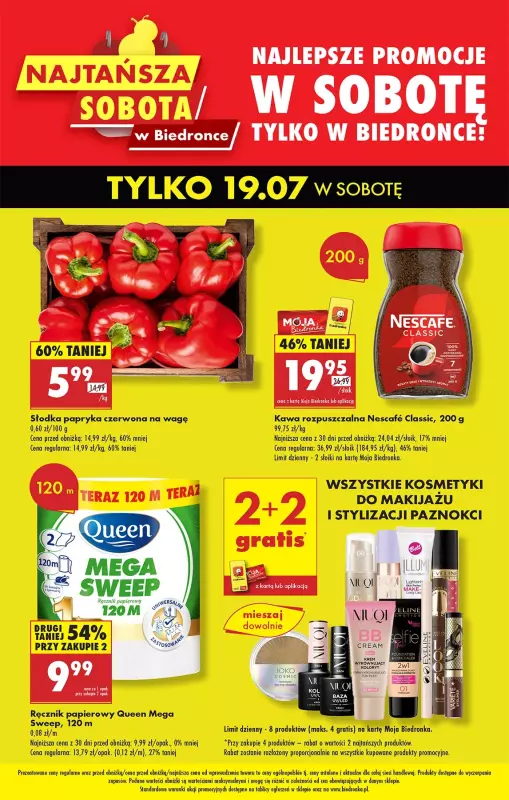 Biedronka - gazetka promocyjna Najtańsza sobota  