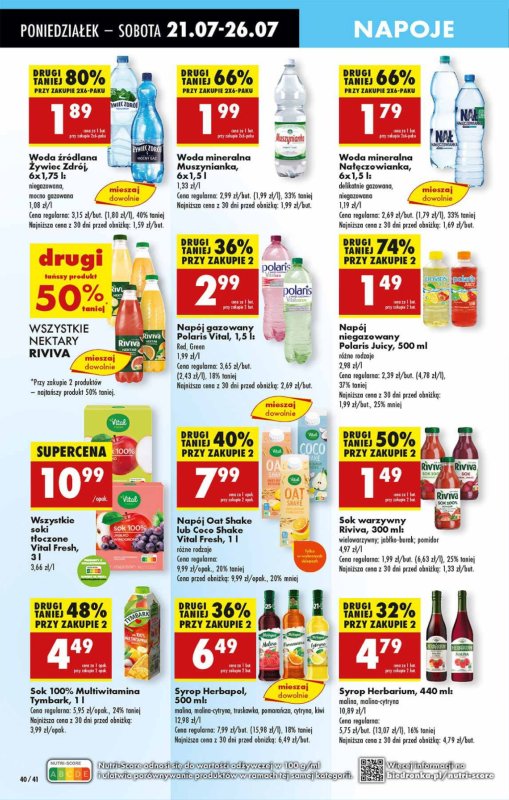 Biedronka - gazetka promocyjna Od poniedziałku od poniedziałku 21.07 do niedzieli 27.07 - strona 40