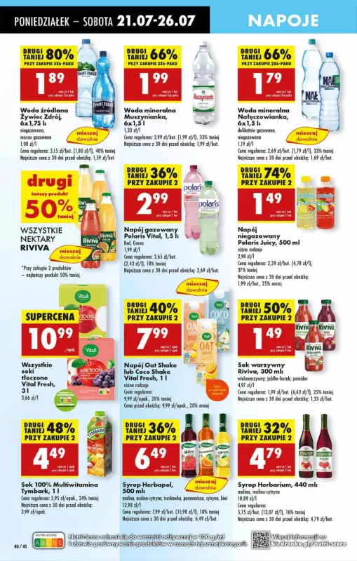 Biedronka - gazetka promocyjna Od poniedziałku od poniedziałku 21.07 do niedzieli 27.07 - strona 40