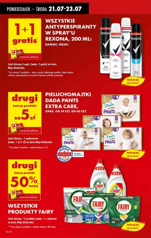 Biedronka - gazetka promocyjna Od poniedziałku od poniedziałku 21.07 do niedzieli 27.07 - strona 12