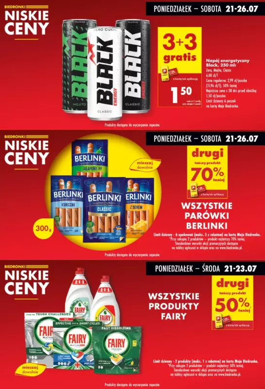 Biedronka - gazetka promocyjna Biedronkowe oszczędności od poniedziałku 21.07 do czwartku 24.07 - strona 7