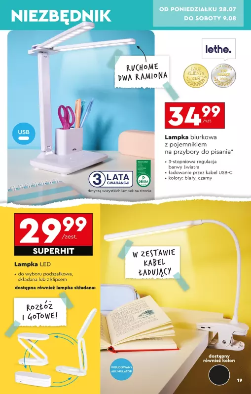 Biedronka - gazetka promocyjna Okazje tygodnia od 28.07 od poniedziałku 28.07 do środy 13.08 - strona 21
