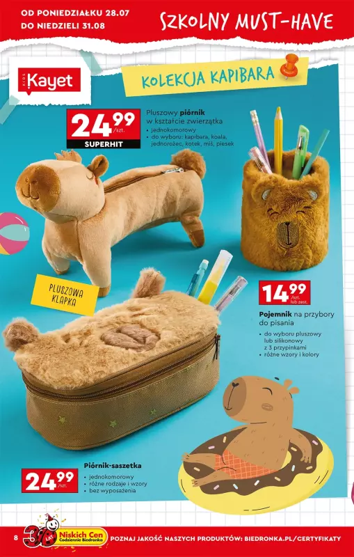 Biedronka - gazetka promocyjna Okazje tygodnia od 28.07 od poniedziałku 28.07 do środy 13.08 - strona 10