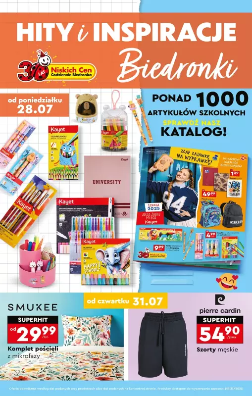Biedronka - gazetka promocyjna Okazje tygodnia od 28.07  