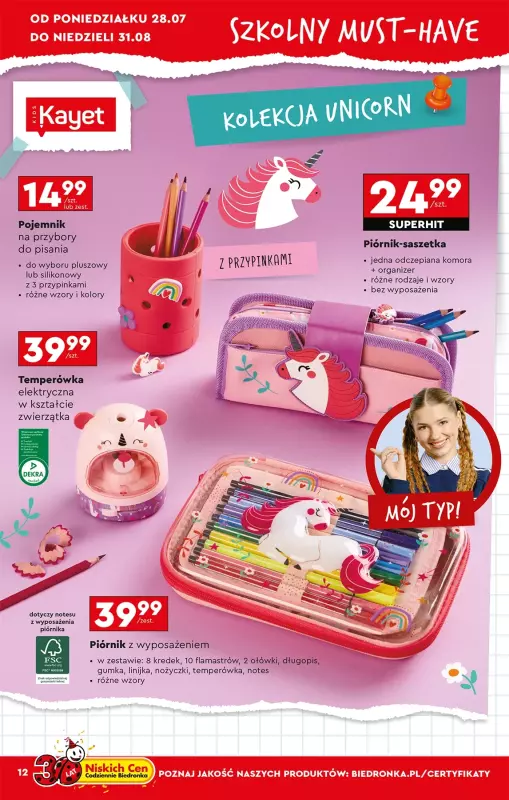 Biedronka - gazetka promocyjna Okazje tygodnia od 28.07 od poniedziałku 28.07 do środy 13.08 - strona 14