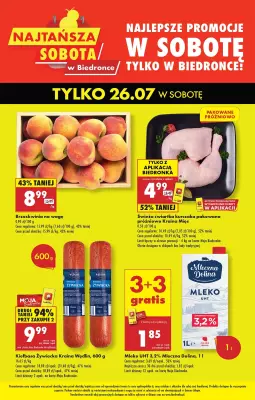 Biedronka - gazetka promocyjna Najtańsza sobota od soboty 26.07 do soboty 26.07