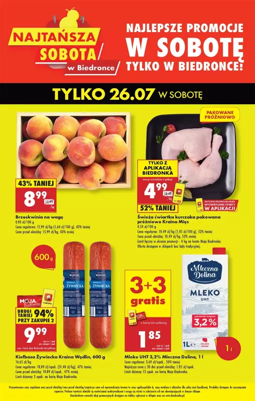 Biedronka - gazetka promocyjna Najtańsza sobota  