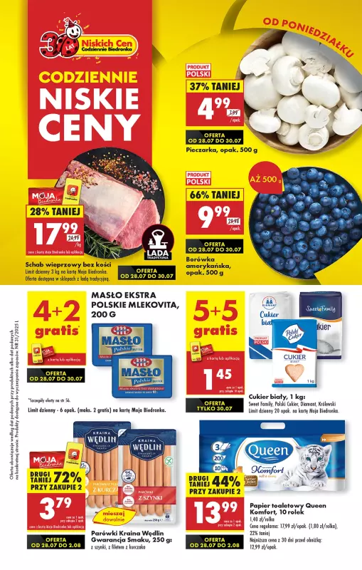 Biedronka - gazetka promocyjna Od poniedziałku, Z ladą tradycyjną od poniedziałku 28.07 do niedzieli 03.08