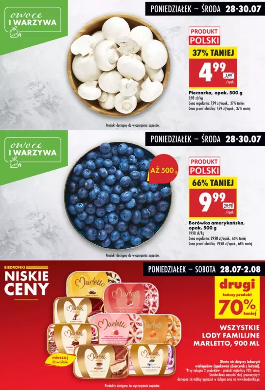 Biedronka - gazetka promocyjna Biedronkowe oszczędności od poniedziałku 28.07 do środy 30.07 - strona 4