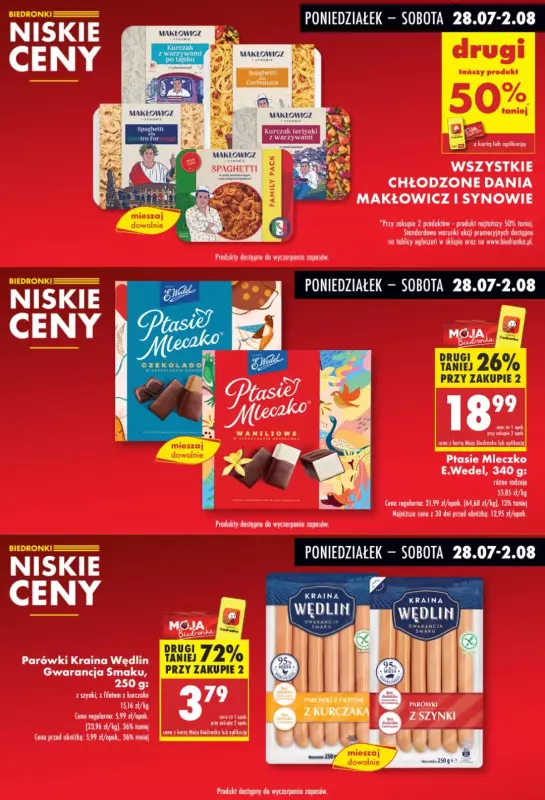 Biedronka - gazetka promocyjna Biedronkowe oszczędności od poniedziałku 28.07 do środy 30.07 - strona 6