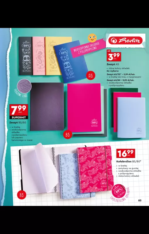 Biedronka - gazetka promocyjna Oferta Back To School - Złap zajawkę na wyprawkę!  do niedzieli 31.08 - strona 83