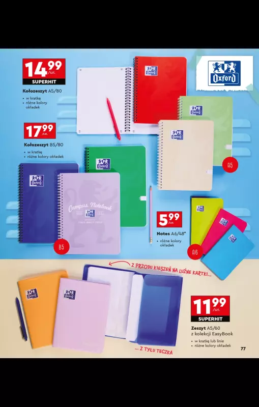 Biedronka - gazetka promocyjna Oferta Back To School - Złap zajawkę na wyprawkę!  do niedzieli 31.08 - strona 77