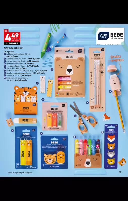 Biedronka - gazetka promocyjna Oferta Back To School - Złap zajawkę na wyprawkę!  do niedzieli 31.08 - strona 67