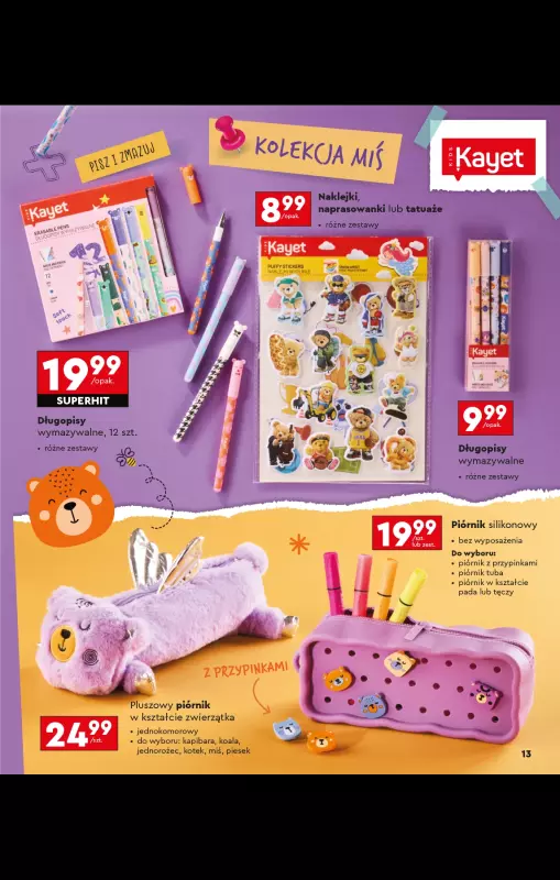 Biedronka - gazetka promocyjna Oferta Back To School - Złap zajawkę na wyprawkę!  do niedzieli 31.08 - strona 13