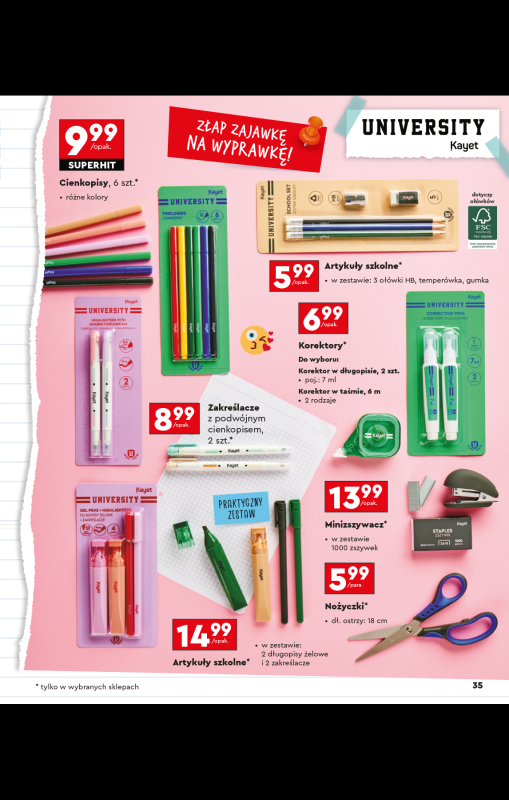 Biedronka - gazetka promocyjna Oferta Back To School - Złap zajawkę na wyprawkę!  do niedzieli 31.08 - strona 35