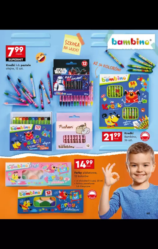 Biedronka - gazetka promocyjna Oferta Back To School - Złap zajawkę na wyprawkę!  do niedzieli 31.08 - strona 45
