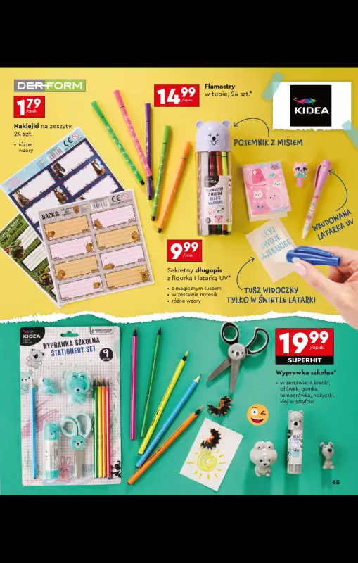 Biedronka - gazetka promocyjna Oferta Back To School - Złap zajawkę na wyprawkę!  do niedzieli 31.08 - strona 65