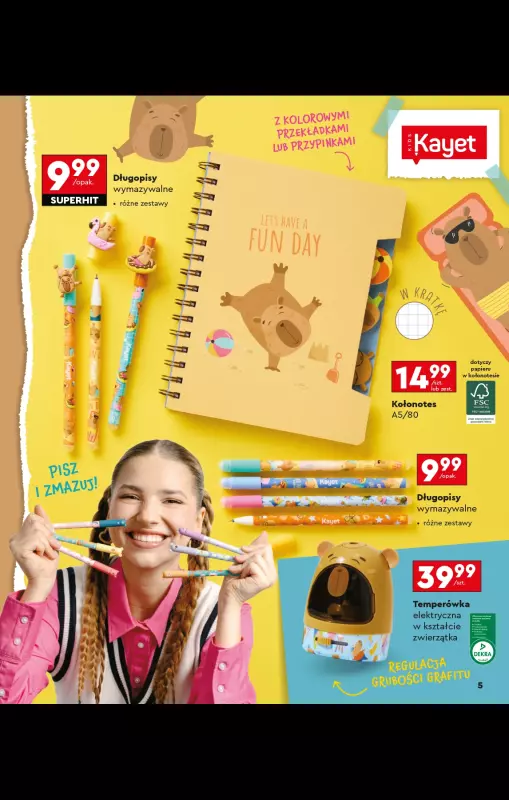 Biedronka - gazetka promocyjna Oferta Back To School - Złap zajawkę na wyprawkę!  do niedzieli 31.08 - strona 5