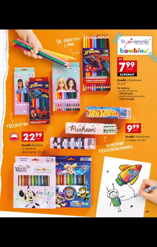 Biedronka - gazetka promocyjna Oferta Back To School - Złap zajawkę na wyprawkę!  do niedzieli 31.08 - strona 47
