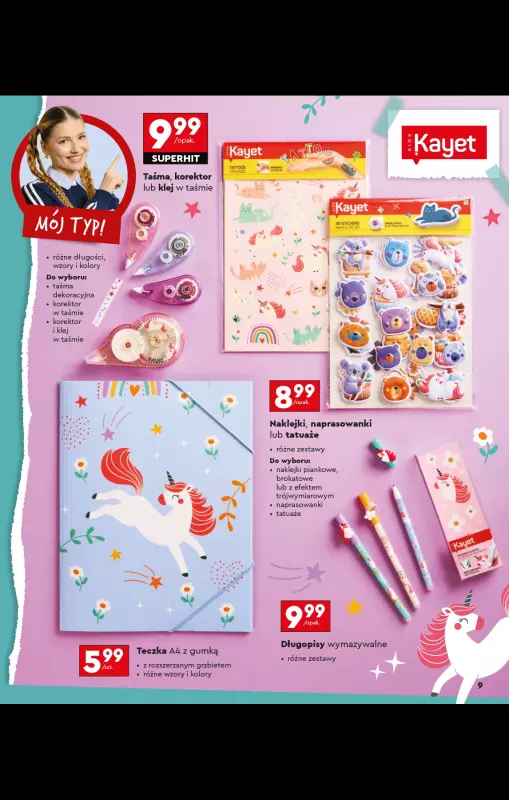 Biedronka - gazetka promocyjna Oferta Back To School - Złap zajawkę na wyprawkę!  do niedzieli 31.08 - strona 9