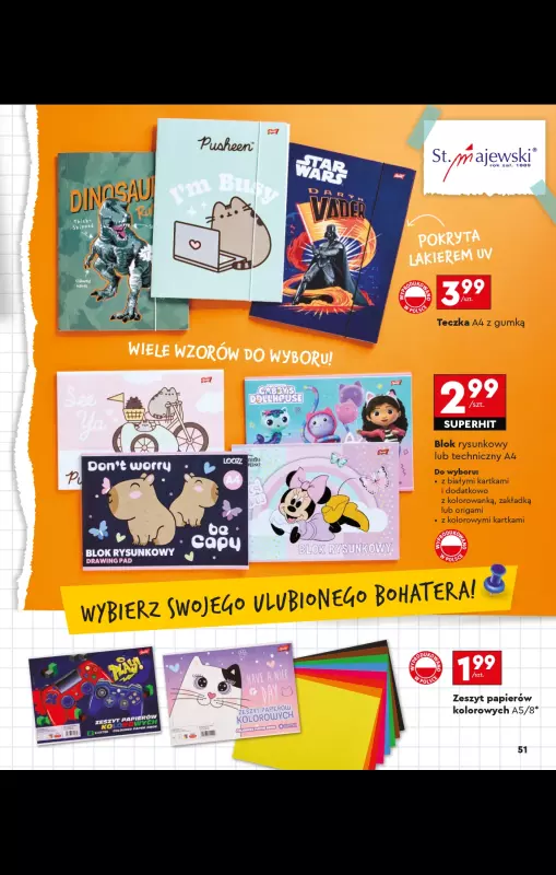 Biedronka - gazetka promocyjna Oferta Back To School - Złap zajawkę na wyprawkę!  do niedzieli 31.08 - strona 51