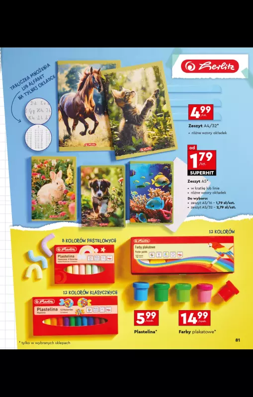 Biedronka - gazetka promocyjna Oferta Back To School - Złap zajawkę na wyprawkę!  do niedzieli 31.08 - strona 81