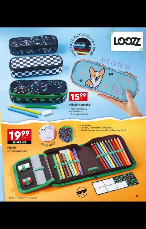 Biedronka - gazetka promocyjna Oferta Back To School - Złap zajawkę na wyprawkę!  do niedzieli 31.08 - strona 59