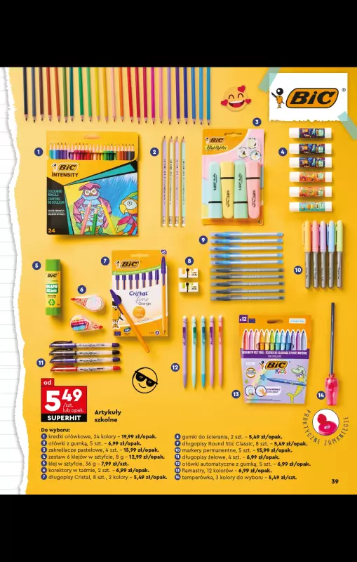 Biedronka - gazetka promocyjna Oferta Back To School - Złap zajawkę na wyprawkę!  do niedzieli 31.08 - strona 39
