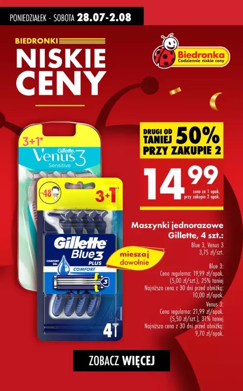 Biedronka - gazetka promocyjna Maszynki jednorazowe do golenia - zobacz promocje!   - strona 2